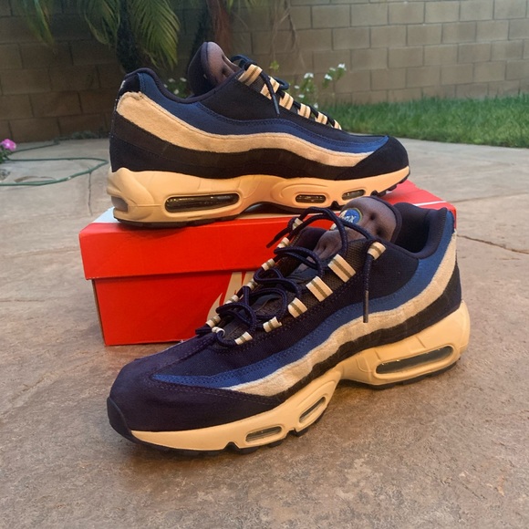 Nike Air Max 95 PRM Blue/Cream - Picture 1 of 4